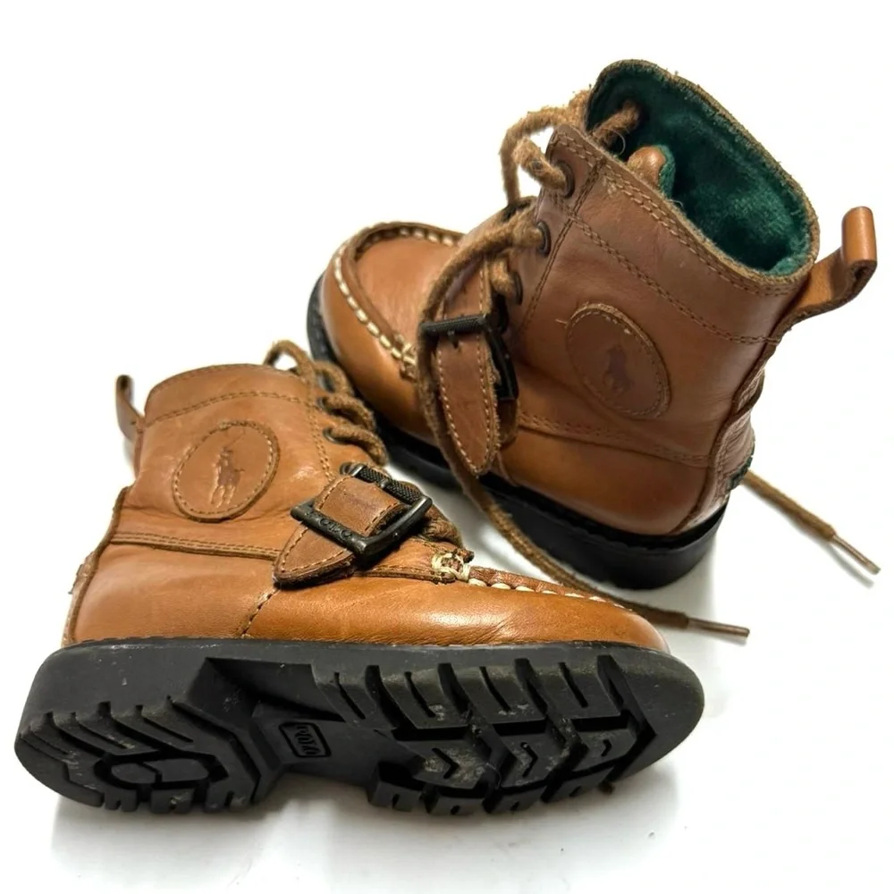 Polo Ralph Lauren Boys'‎ Ranger II Leather Buckled Rugged Boots (Youth)